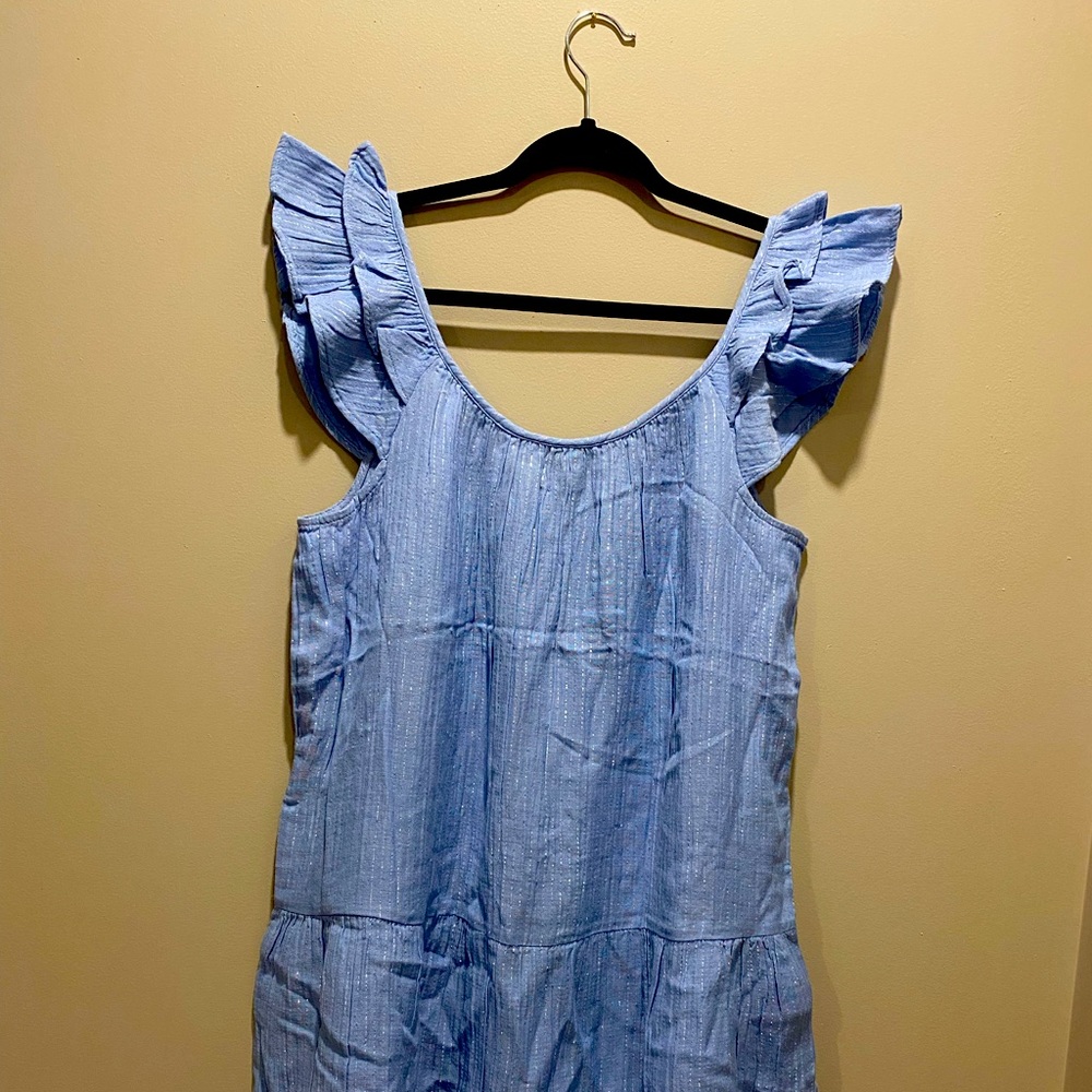 Large size - New - Crinkle mini gauze dress - from GAP